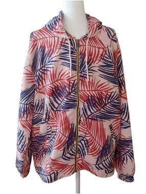 Men's Weatherproof Vintage Lotus Leaf Hooded Nylon Windbreaker Multi XL